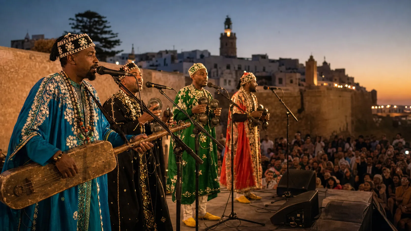 What's the Gnaoua music scene in Essaouira — and when is the festival?